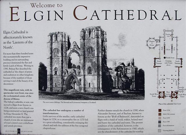Notice board, Elgin Cathedral by Kenneth  Allen