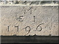 NY9366 : Date stone of 1796 on Town Head, Main Street by Mike Quinn