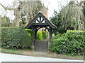 The lychgate to Llanllwchaiarn Church