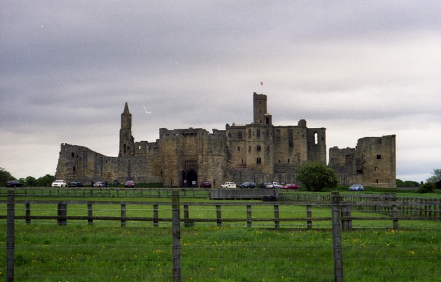 Overall view of Warkworth Castle