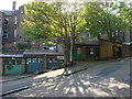 Garages and the backs of houses, Holmesdale Road