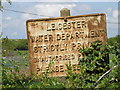 Leicester water department sign