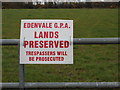 T0227 : "Lands Preserved" sign near Crossabeg by David Hawgood