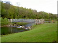 Crossing the Taff Bargoed river