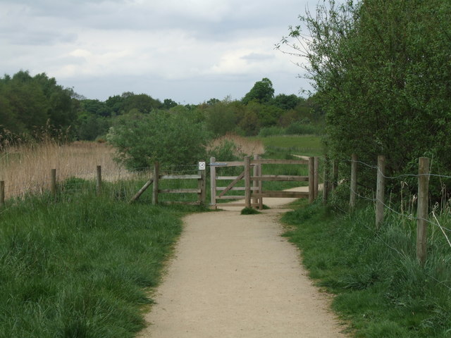 Gate to Witton Mill Meadows from car park