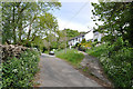 Lane to the A48 with terraced houses - Llantrithyd