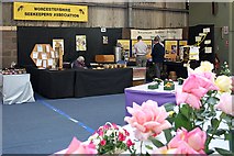 SO7842 : Bees' stand, Spring Gardening Show, Malvern 2009 by Bob Embleton