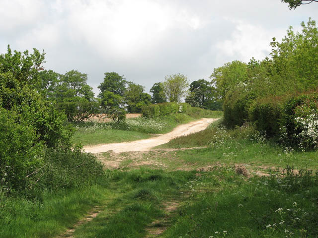 Path merges with unsurfaced road © Evelyn Simak cc-by-sa/2.0 ...