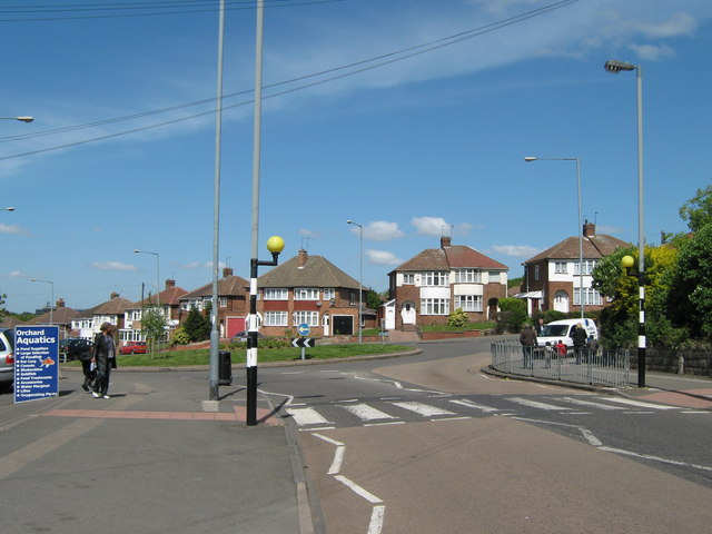 Traffic Island, Rocky Lane - Tower Hill Joining From Right