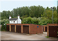 Garages near the canal, Long Itchington