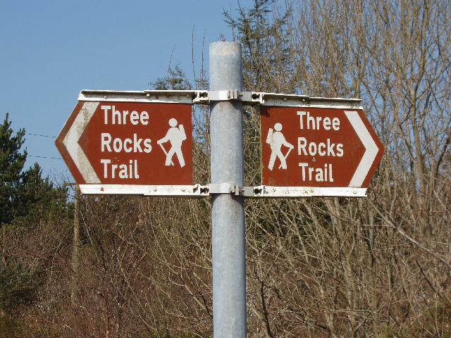 Sign for Three Rocks Trail