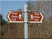 S9718 : Sign for Three Rocks Trail by David Hawgood