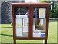 TL2966 : The Church of St. Mary Magdalene Notice Board,  Hilton by Geographer