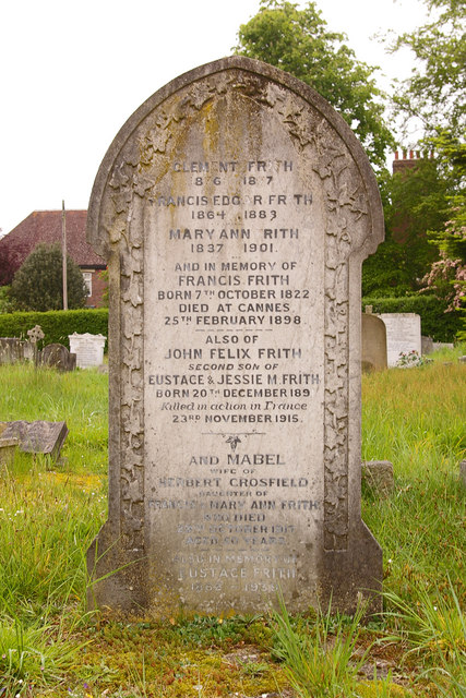 Frith tombstone, Reigate cemetery