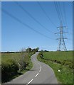 The road from Llannerch-y-medd rising towards Rhosgoch