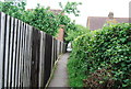 Footpath approaching Lodge Oak Lane