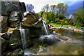 NX7560 : Waterfall In Threave Gardens by Duncan McNaught