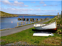 HU4760 : Pier at Quoys by Stuart Wilding