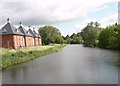 River Colne from the new footbridge at the Mill