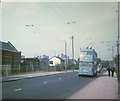 Walsall trolleybus in Bloxwich Road