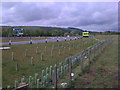 New road layout at turnoff from A69 to Haydon Bridge