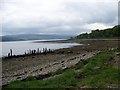 The remains of the pier at Strachur Bay