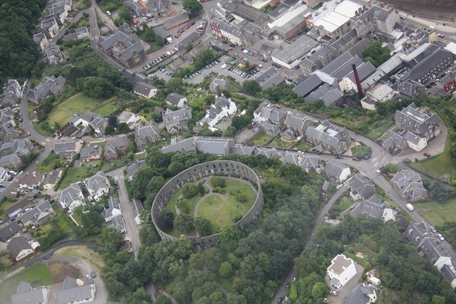 Bird's eye view of McCaig's Tower from 1000 feet