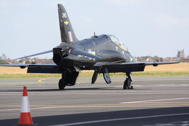 RAF jet at Blackpool Airport © Ulrich McCowan MacDonald :: Geograph ...