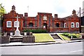 Almshouses and War Memorial in Harwell