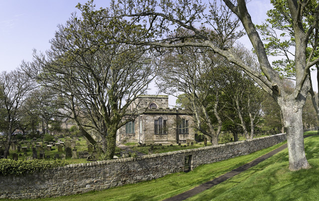 Church near the town ramparts, Berwick-upon-Tweed