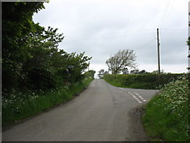 SH3683 : Road junction near Eglwys Llantrisant church by Eric Jones