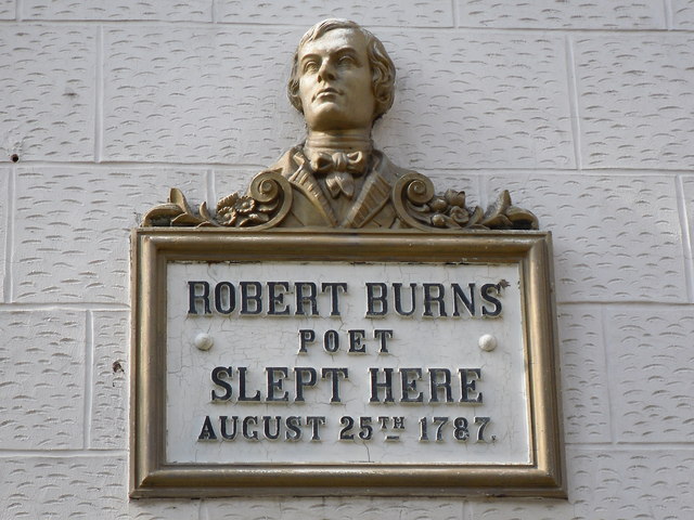 Robert Burns plaque in Falkirk