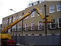 Cherry picker at new development in Grove Lane Camberwell