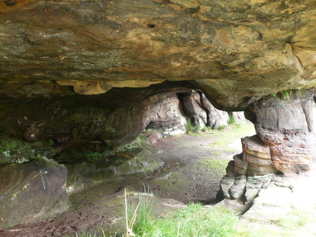 Looking into St. Cuthbert's Cave