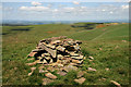 The summit cairn of Cunzierton Hill