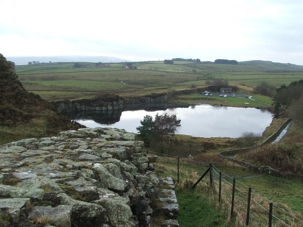Hadrian's Wall above Cawfields Quarry