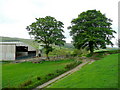 Farm buildings and track