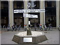 Old road signs outside County Hall