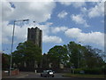 Gorleston church and roundabout on Church street