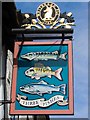 Three Fishes pub sign