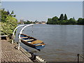 Boat in davits at Chiswick