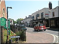 Looking from Peel Road towards The Royal Arms