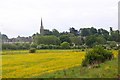 Looking across a field to Kings Sutton