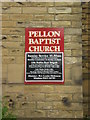 Pellon Baptist Church, Sign