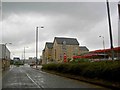 New apartments on a wet Penistone Road, Sheffield