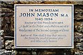 SP6534 : Memorial to John Mason "The Glory of the Church of England" by Tiger