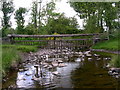 Fence alongside ford at High Mains