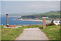 Coast path descends into Whitehaven, cyclists obey the sign!