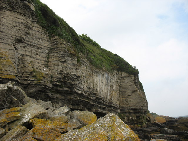 Sea cliffs from the wave cut platform © Eric Jones cc-by-sa/2.0 ...