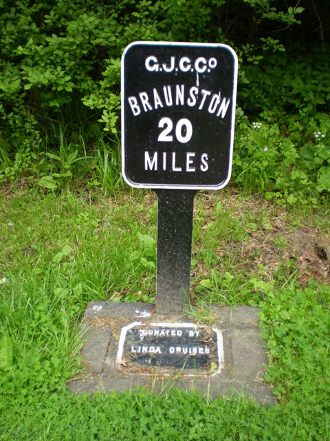 Milepost 20 on the Grand Union Canal